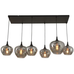 Nora Living Hudson 6 Light Pendant Matte Black by Nora Living, a Pendant Lighting for sale on Style Sourcebook