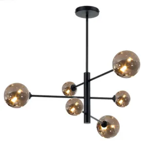 Nora Living Balans 6 Light Pendant Matt Black by Nora Living, a Pendant Lighting for sale on Style Sourcebook
