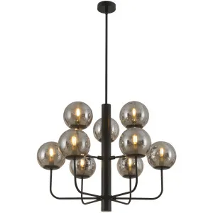 Nora Living Colorado 9 Light Pendant Matt Black by Nora Living, a Pendant Lighting for sale on Style Sourcebook