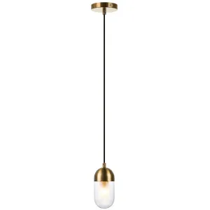 Nora Living Chicago 1 Light Pendant Satin Brass by Nora Living, a Pendant Lighting for sale on Style Sourcebook