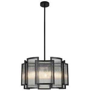 Nora Living Panneau 5 Light Pendant Matt Black by Nora Living, a Pendant Lighting for sale on Style Sourcebook