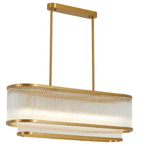Nora Living Delaware 6 Light Oval Pendant Satin Brass by Nora Living, a Pendant Lighting for sale on Style Sourcebook