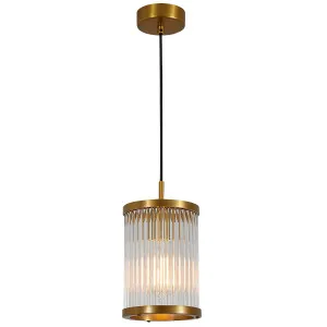 Nora Living Delaware 1 Light Pendant Satin Brass by Nora Living, a Pendant Lighting for sale on Style Sourcebook