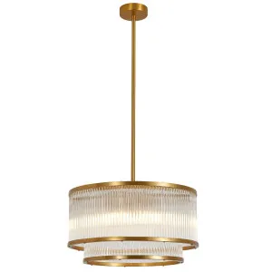 Nora Living Delaware 6 Light Round Pendant Satin Brass by Nora Living, a Pendant Lighting for sale on Style Sourcebook
