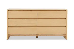Hallie Chest of 6 Drawers, Oak, by Lounge Lovers by Lounge Lovers, a Dressers & Chests of Drawers for sale on Style Sourcebook