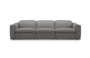Abode Fabric 4 Seat Recliner Sofa, Dark Grey, by Lounge Lovers by Lounge Lovers, a Sofas for sale on Style Sourcebook