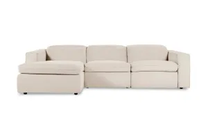 Abode Fabric Recliner Left Chaise Sofa, Ivory, by Lounge Lovers by Lounge Lovers, a Sofas for sale on Style Sourcebook
