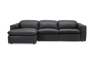 Abode Leather Recliner Left Chaise Sofa, Sutton Anthracite, by Lounge Lovers by Lounge Lovers, a Sofas for sale on Style Sourcebook