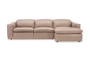 Abode Leather Recliner Right Chaise Sofa, Lucas Blush, by Lounge Lovers by Lounge Lovers, a Sofas for sale on Style Sourcebook