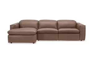 Abode Leather Recliner Left Chaise Sofa, Sutton Caramel, by Lounge Lovers by Lounge Lovers, a Sofas for sale on Style Sourcebook