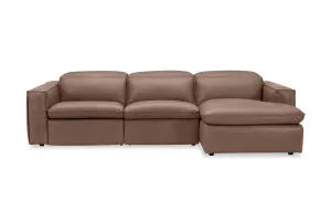 Abode Leather Recliner Right Chaise Sofa, Sutton Caramel, by Lounge Lovers by Lounge Lovers, a Sofas for sale on Style Sourcebook