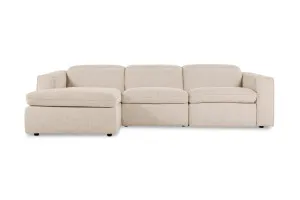 Abode Fabric Recliner Left Chaise Sofa, Como Natural, by Lounge Lovers by Lounge Lovers, a Sofas for sale on Style Sourcebook