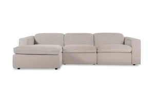 Abode Fabric Recliner Left Chaise Sofa, Grey, by Lounge Lovers by Lounge Lovers, a Sofas for sale on Style Sourcebook