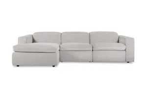 Abode Fabric Recliner Left Chaise Sofa, Sienna Light Grey, by Lounge Lovers by Lounge Lovers, a Sofas for sale on Style Sourcebook
