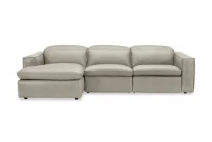 Abode Leather Recliner Left Chaise Sofa, Sutton Taupe, by Lounge Lovers by Lounge Lovers, a Sofas for sale on Style Sourcebook