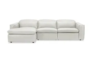Abode Leather Recliner Left Chaise Sofa, White, by Lounge Lovers by Lounge Lovers, a Sofas for sale on Style Sourcebook