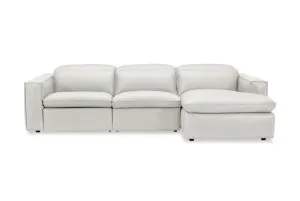 Abode Leather Recliner Right Chaise Sofa, White, by Lounge Lovers by Lounge Lovers, a Sofas for sale on Style Sourcebook