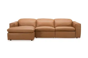 Abode Leather Recliner Left Chaise Sofa, Grange Tan, by Lounge Lovers by Lounge Lovers, a Sofas for sale on Style Sourcebook