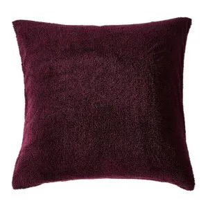 Morgan and Reid Burgundy Black Snuggle Fleece European Pillowcase Pair by null, a Cushions, Decorative Pillows for sale on Style Sourcebook