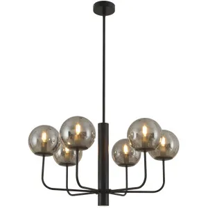 Nora Living Colorado 6 Light Pendant Matt Black by Nora Living, a Pendant Lighting for sale on Style Sourcebook
