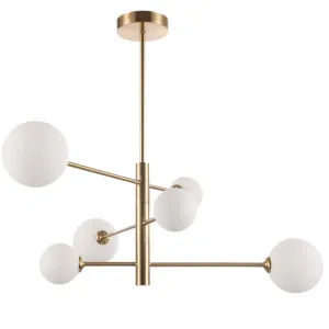 Nora Living Balans 6 Light Pendant Gold by Nora Living, a Pendant Lighting for sale on Style Sourcebook