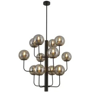 Nora Living Colorado 12 Light Pendant Matt Black by Nora Living, a Pendant Lighting for sale on Style Sourcebook