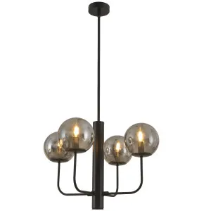 Nora Living Colorado 4 Light Pendant Matt Black by Nora Living, a Pendant Lighting for sale on Style Sourcebook