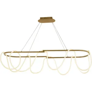 Nora Living Flow Oval Rope Light LED Pendant Satin Brass by Nora Living, a Pendant Lighting for sale on Style Sourcebook