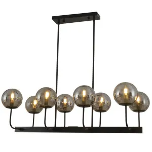 Nora Living Colorado 8 Light Pendant Matt Black by Nora Living, a Pendant Lighting for sale on Style Sourcebook