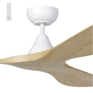 Eglo Surf 48" ABS DC Ceiling Fan White & Oak by Eglo, a Ceiling Fans for sale on Style Sourcebook