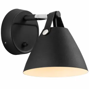 Nordlux Strap Wall Light Black by Nordlux, a Outdoor Lighting for sale on Style Sourcebook