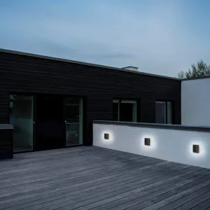 Nordlux Artego Square LED Wall Light Black by Nordlux, a Outdoor Lighting for sale on Style Sourcebook