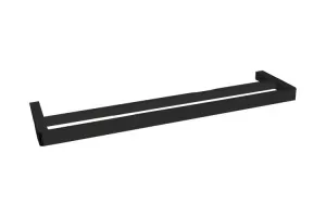 Brooklyn Double Towel Rail 600mm Matte Black by ADP, a Towel Rails for sale on Style Sourcebook