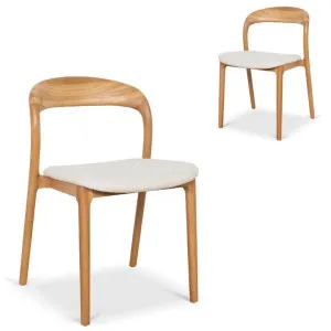 Set of 2 - Caspar Natural Dining Chair - Beige by Interior Secrets - AfterPay Available by Interior Secrets, a Dining Chairs for sale on Style Sourcebook