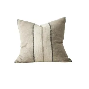 Ex Display - Ottavio 50cm Chunky Linen Blend Stripe Cushion - Natural by Interior Secrets - AfterPay Available by Interior Secrets, a Cushions, Decorative Pillows for sale on Style Sourcebook