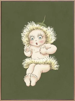 Gum Blossom Baby III Dark Green Canvas Art Print by Urban Road, a Prints for sale on Style Sourcebook