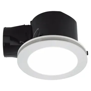Mercator Turboline II 300mm Round Exhaust Fan with Tricolour LED Light White by Mercator, a Exhaust Fans for sale on Style Sourcebook