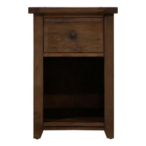 Mango Creek Bedside Table in Rustic Chocolate by OzDesignFurniture, a Bedside Tables for sale on Style Sourcebook