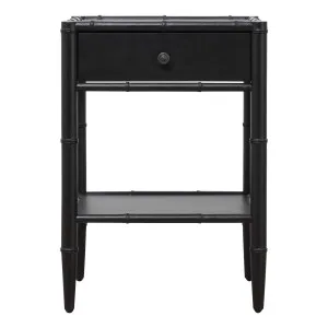 Bermuda Low Bedside in Mangowood Black by OzDesignFurniture, a Side Table for sale on Style Sourcebook