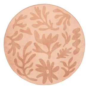 Juno Pink Terracotta Shapes Rollie Pollie Round Playmat by Miss Amara, a Contemporary Rugs for sale on Style Sourcebook