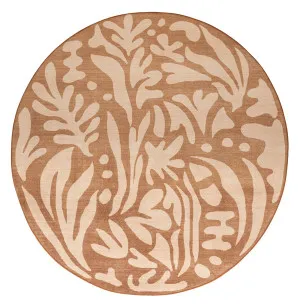 Yuri Brown Leaves Rollie Pollie Round Playmat by Miss Amara, a Contemporary Rugs for sale on Style Sourcebook