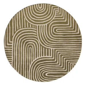 Iloa Green Abstract Rollie Pollie Round Playmat by Miss Amara, a Other Rugs for sale on Style Sourcebook