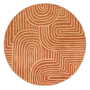Alef Terracotta Abstract Rollie Pollie Round Playmat by Miss Amara, a Other Rugs for sale on Style Sourcebook