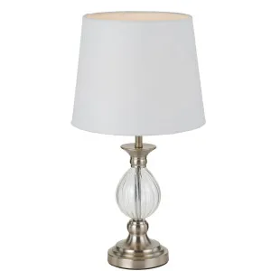 Telbix Crest Table Lamp Nickel by Telbix, a Table & Bedside Lamps for sale on Style Sourcebook