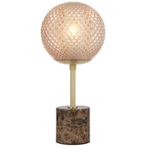Telbix Elwick Table Lamp Brown and Amber by Telbix, a Table & Bedside Lamps for sale on Style Sourcebook