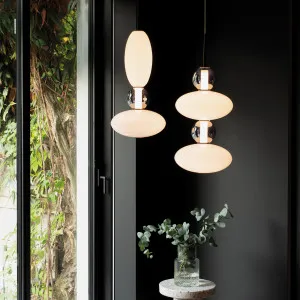 Ideal Lux Lumiere 1 Tier LED Pendant White and Grey by Ideal Lux, a Pendant Lighting for sale on Style Sourcebook