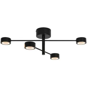 Nordlux Clyde 4 Light LED Flush Mount Ceiling Spotlight Black by Nordlux, a Spotlights for sale on Style Sourcebook