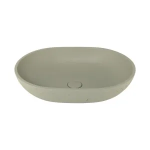 Atelis Oval Concrete Basin - Sage Green by ABI Interiors Pty Ltd, a Basins for sale on Style Sourcebook