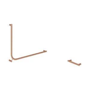 Aliro Accessible 90° Grab Rail Set - Brushed Copper by ABI Interiors Pty Ltd, a Bathroom Accessories for sale on Style Sourcebook