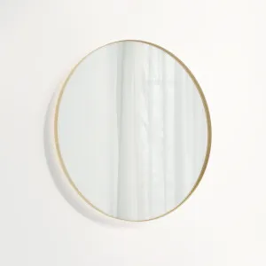 Round Mirror LED 800mm - Brushed Brass by ABI Interiors Pty Ltd, a Illuminated Mirrors for sale on Style Sourcebook